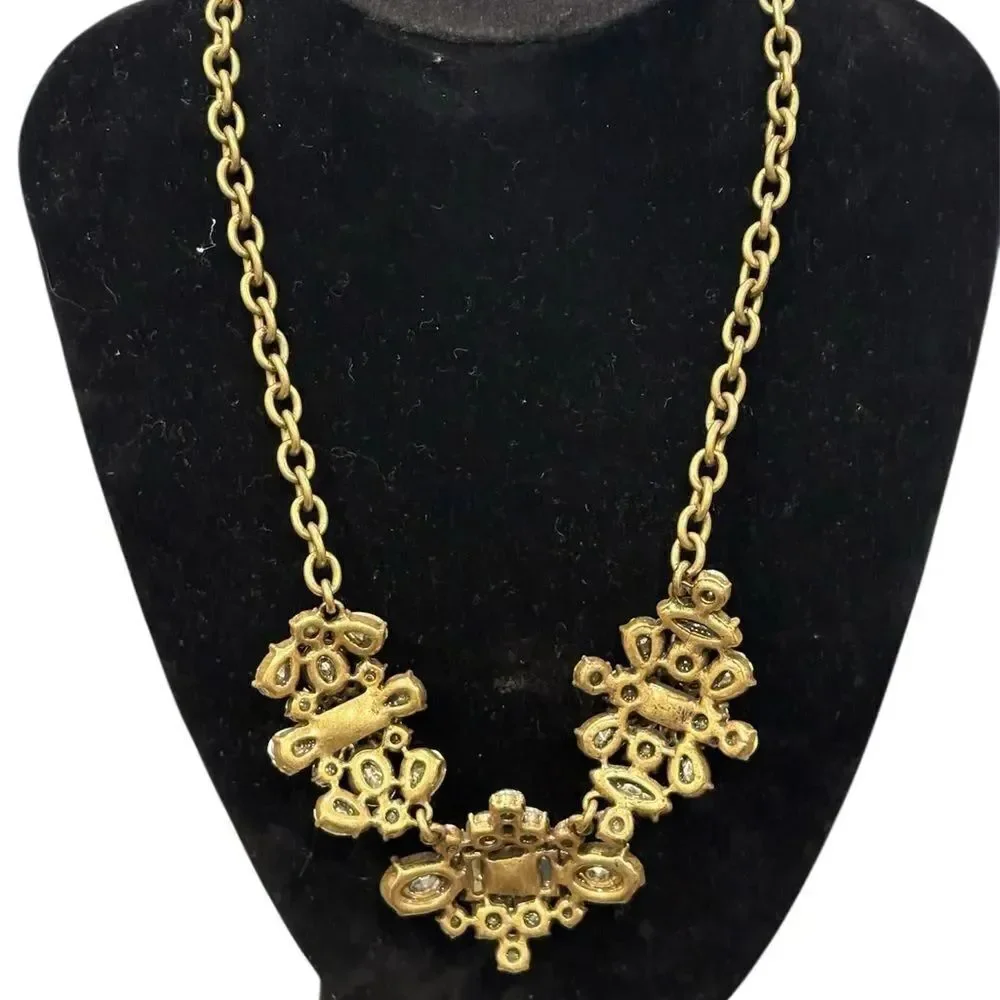 J. Crew Crystal Cluster Statement Necklace